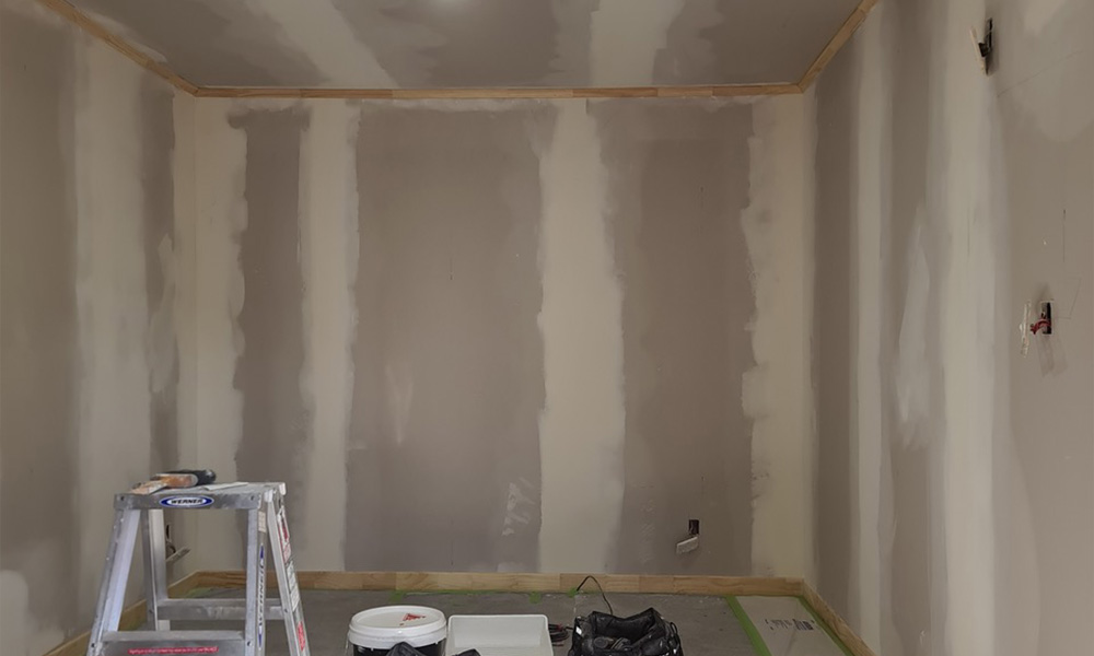Reno room plastered walls